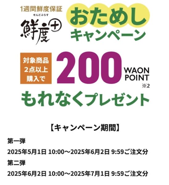 グリーンビーンズ対象商品限定｜2点購入ごとに200円分プレゼントキャンペーン【25/7/1まで】