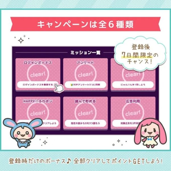 【PC版】ワラウのはじめての方限定キャンペーンの達成条件