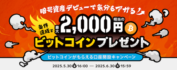 ビットポイント口座開設キャンペーン【250630】