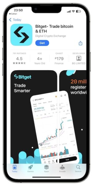 Bitgetの紹介コードで新規登録する流れ④-1アプリをダウンロードする