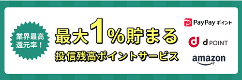 松井証券の特徴③｜投資信託で最大1％のポイントバックあり